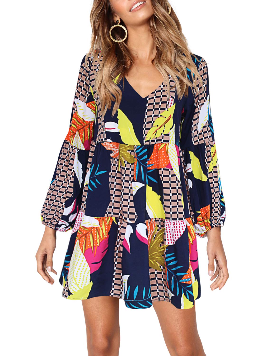 Foto 2 | Vestido De Verano Amoretu Suave Y Holgado Vestido De Otoño Geometry - Venta Internacional.