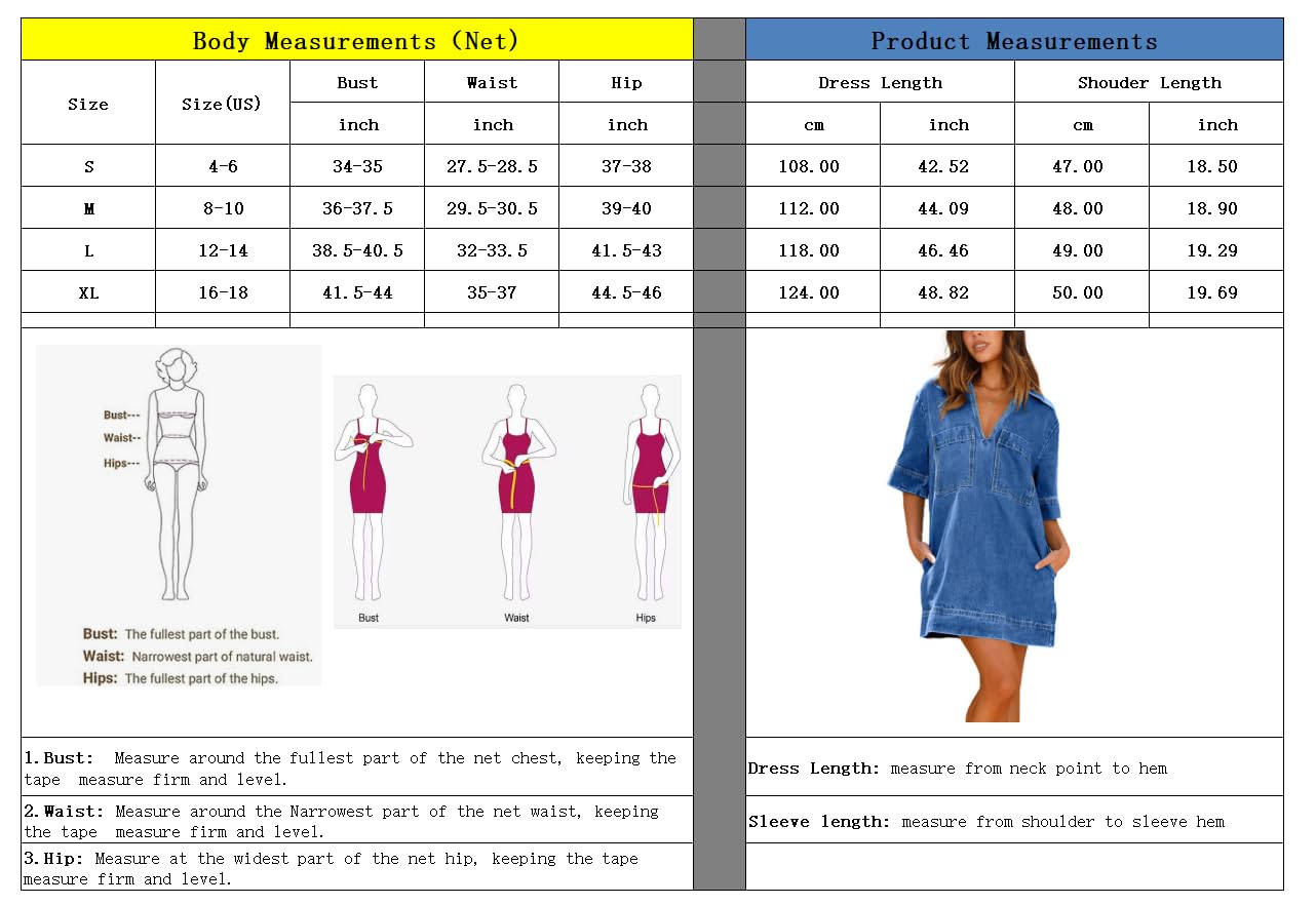 Foto 8 pulgar | Vestido Chouyatou Para Mujer, Corte Holgado, Corte Holgado, Minivaquero Con Cuello En V - Venta Internacional.