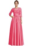 Vestido Raomiao De Encaje Satinado Para Madre Del Novio, Sandía 16 - Venta Internacional.