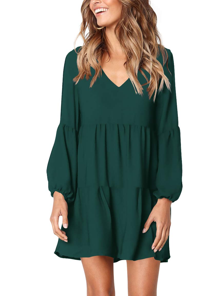 Foto 2 pulgar | Vestido Túnica Amoretu Con Cuello En V, Color Verde, Para Mujer - Venta Internacional.
