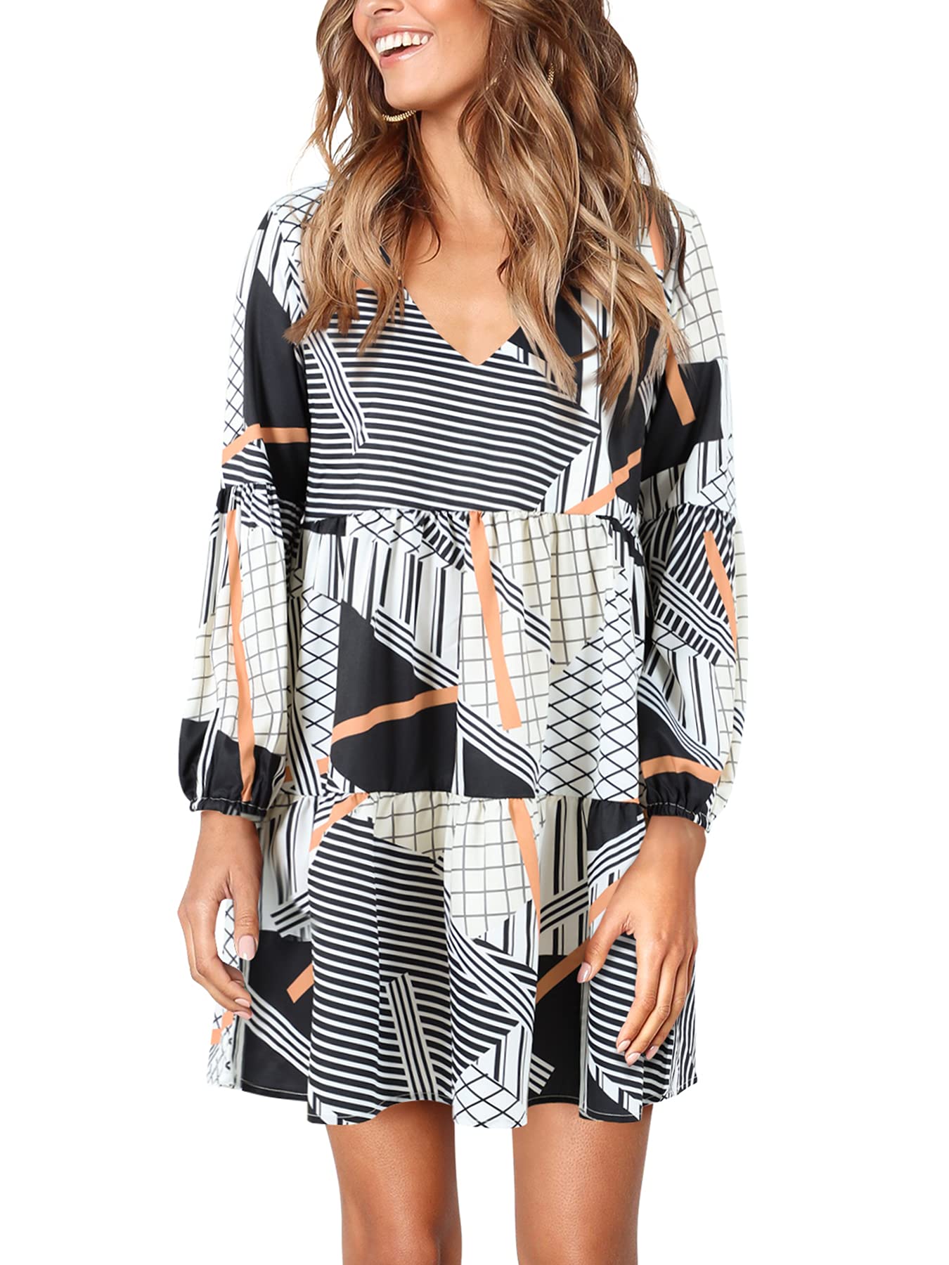 Foto 2 pulgar | Vestido Amoretu 2024 A Cuadros Hasta La Rodilla Para Mujer - Venta Internacional.