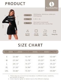 Foto 7 | Vestido Tipo Suéter Saodimallsu 2024 Para Mujer, Manga Larga, Color Burdeos - Venta Internacional.