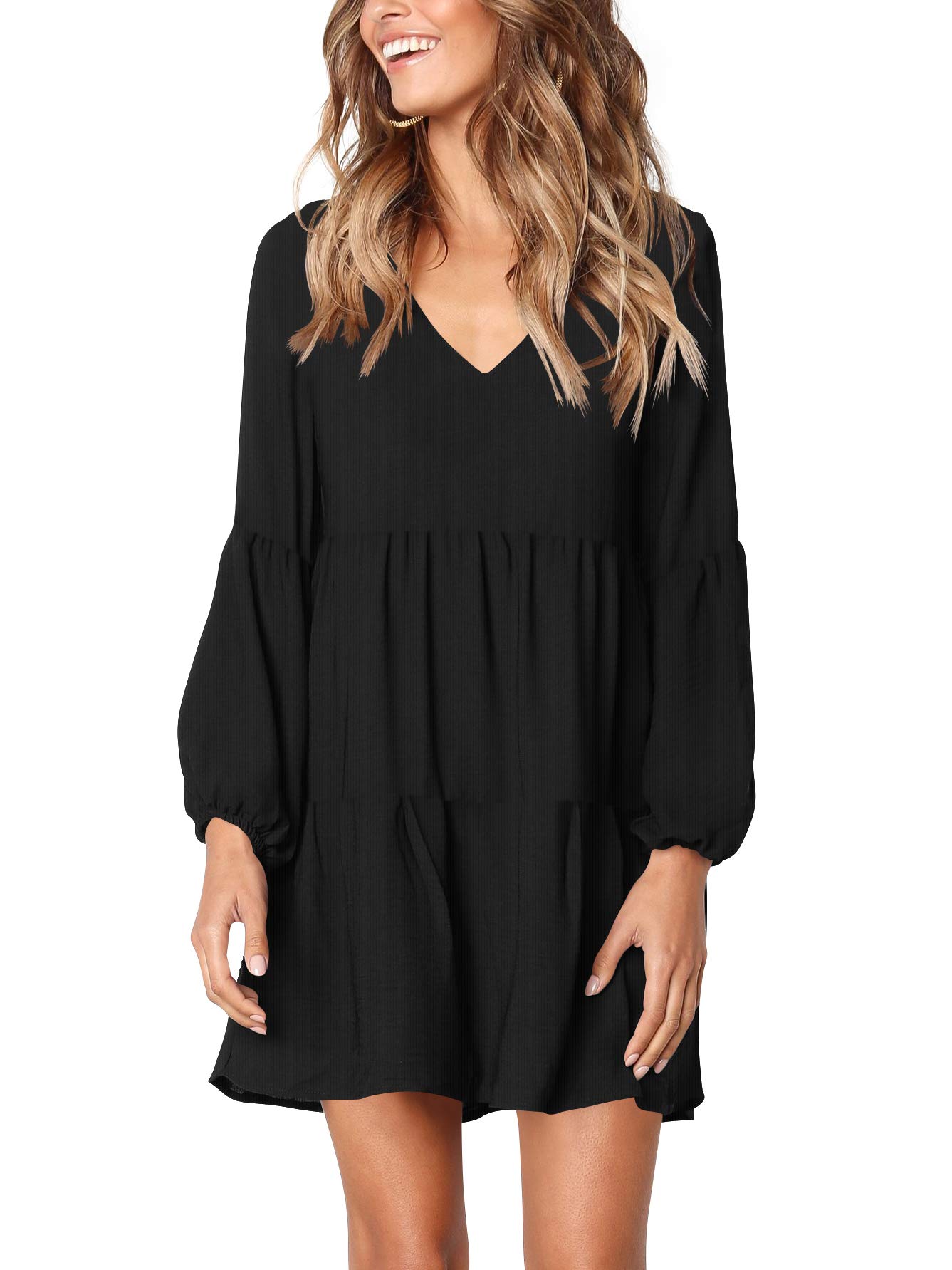 Foto 2 pulgar | Vestido Casual Amoretu Tipo Túnica Cuello en V Holgado para Mujer - Venta Internacional