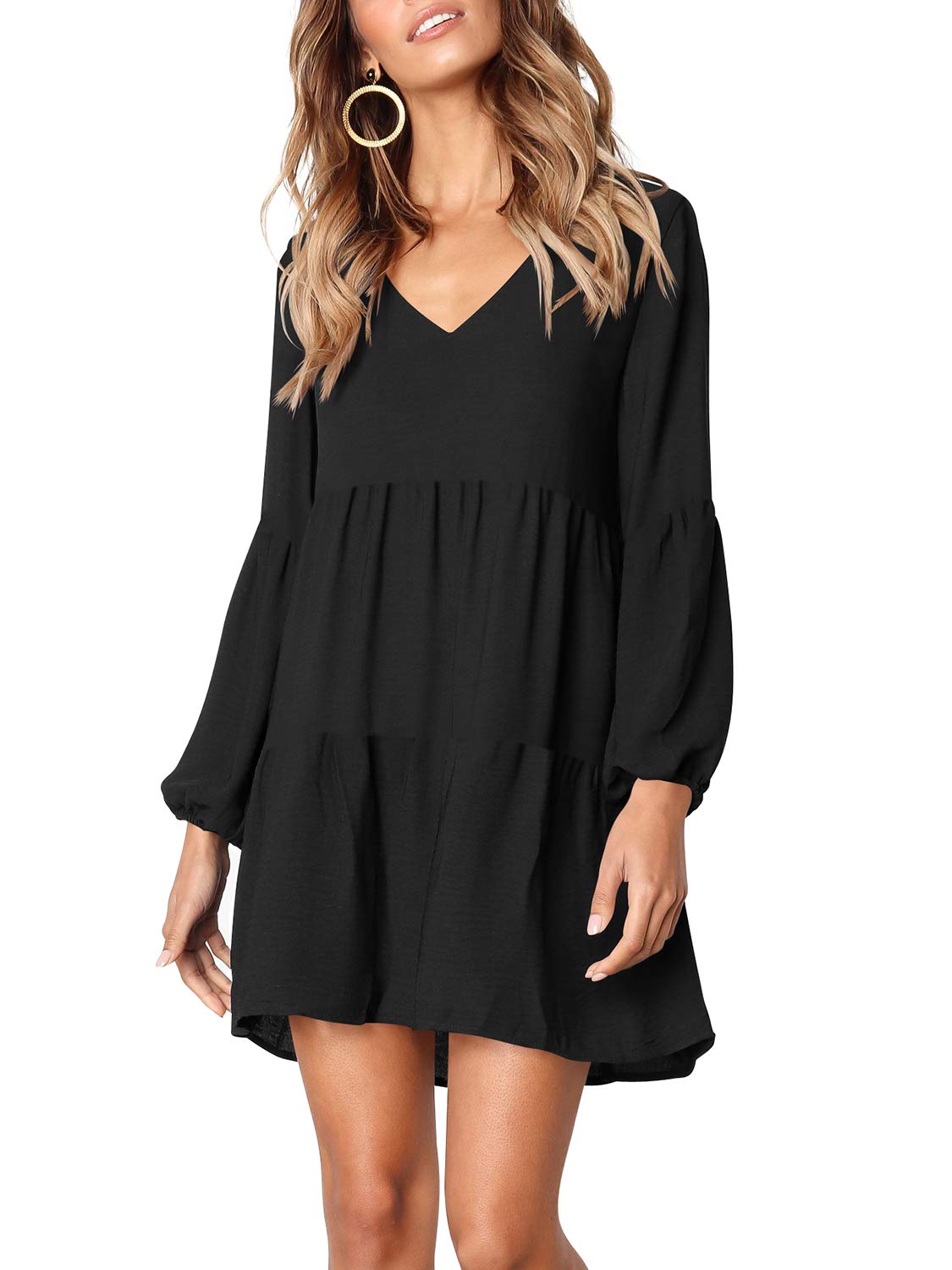 Foto 4 pulgar | Vestido Casual Amoretu Tipo Túnica Cuello en V Holgado para Mujer - Venta Internacional