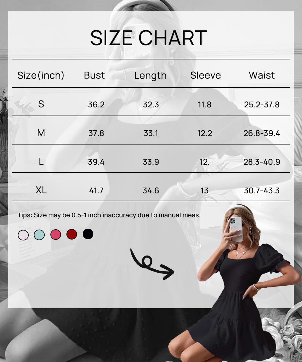 Foto 6 | Vestido De Verano Narecte Con Lunares Suizos Sin Espalda Y Dobladillo Con Volantes Rojo - Venta Internacional.