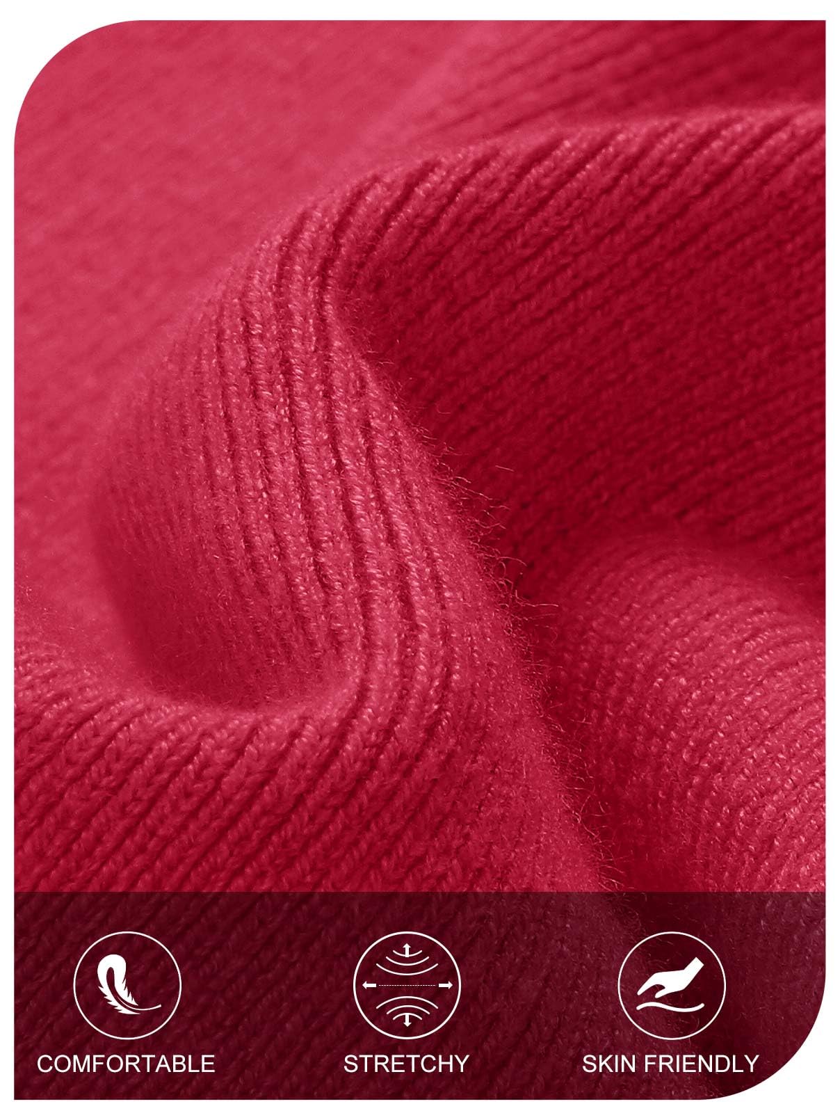 Foto 6 pulgar | Vestido Tipo Suéter Merokeety Para Mujer, Con Hombros Descubiertos, Rojo, Talla Pequeña - Venta Internacional.