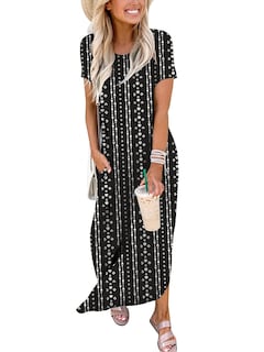 Foto 2 | Vestido Anrabess, Casual, Holgado, Holgado, Dividido, Maxi Beach - Venta Internacional.