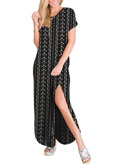 Foto 3 | Vestido Anrabess, Casual, Holgado, Holgado, Dividido, Maxi Beach - Venta Internacional.
