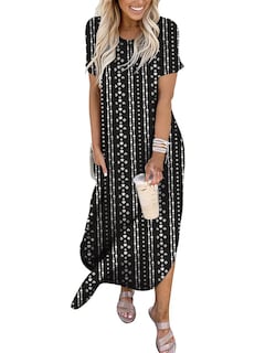 Foto 5 | Vestido Anrabess, Casual, Holgado, Holgado, Dividido, Maxi Beach - Venta Internacional.
