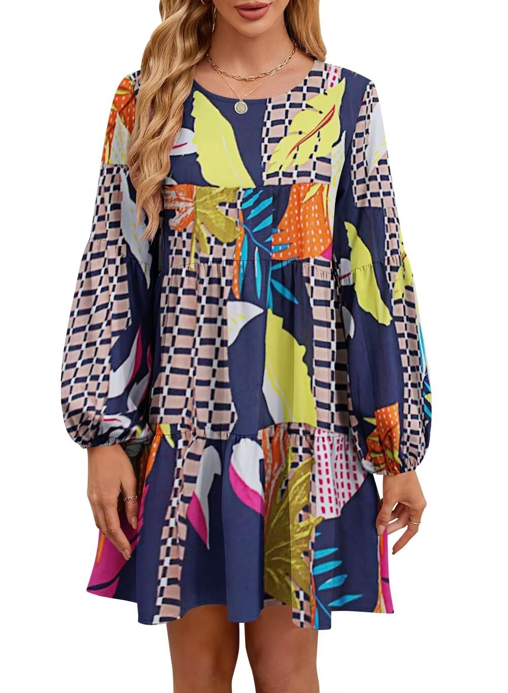 Foto 2 pulgar | Vestido De Otoño Qacohu 2024, Moderno, Manga Linterna, Diseño De Muñeca - Venta Internacional.