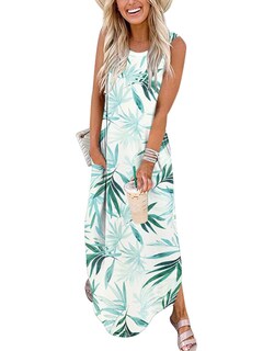 Foto 1 | Vestido Anrabess, Casual, Holgado, Sin Mangas, Maxi Beach - Venta Internacional.