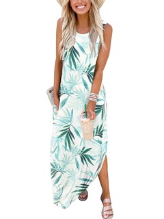 Foto 2 | Vestido Anrabess, Casual, Holgado, Sin Mangas, Maxi Beach - Venta Internacional.
