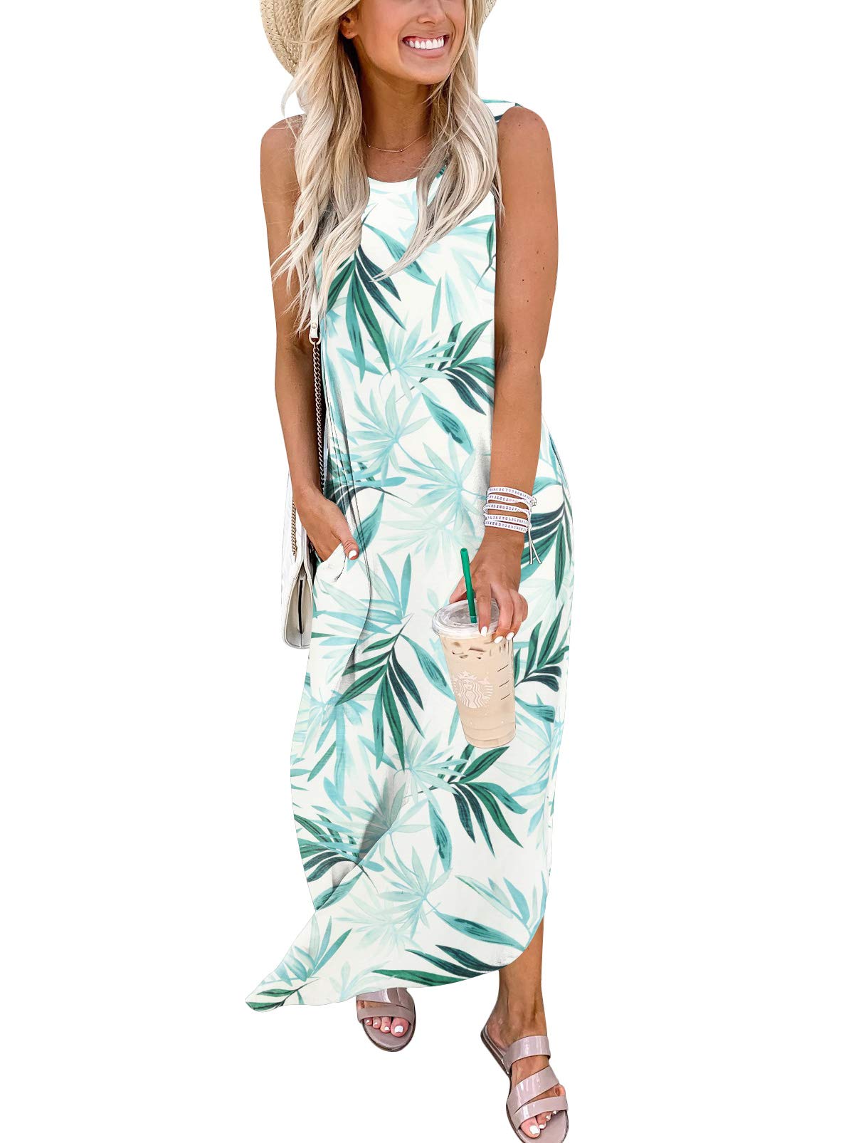 Foto 3 | Vestido Anrabess, Casual, Holgado, Sin Mangas, Maxi Beach - Venta Internacional.
