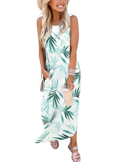 Foto 3 | Vestido Anrabess, Casual, Holgado, Sin Mangas, Maxi Beach - Venta Internacional.