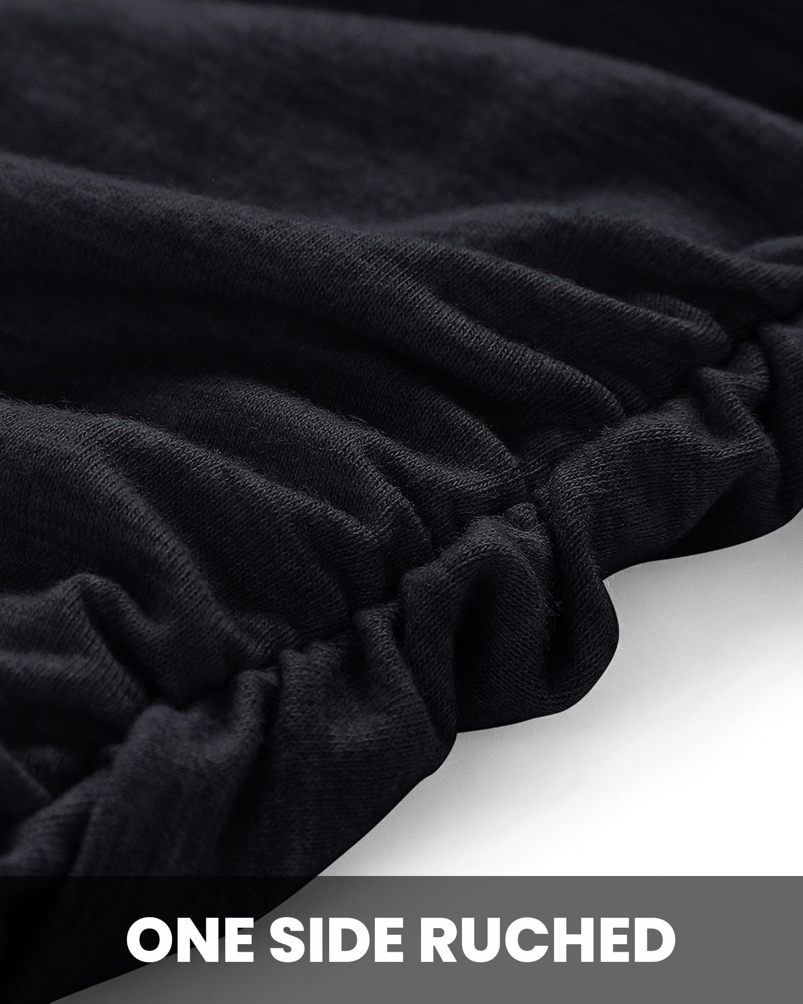 Foto 7 | Vestido Btfbm Para Mujer  Casual  Cuello Redondo  Fruncido  Sin Mangas  Negro - Venta Internacional.