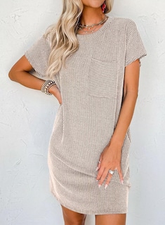 Foto 2 | Vestido Acelit Casual De Moda De Verano 2025 Para Mujer Beige Xs - Venta Internacional.