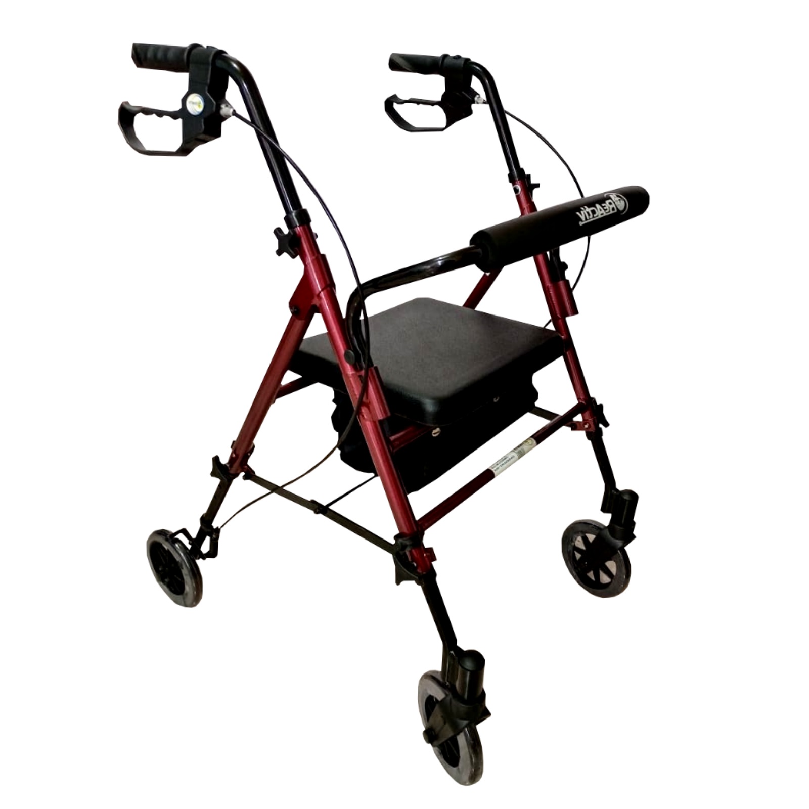 Andadera Ortopédica Reactiv Tipo Rollator Ultra Compacta para Adulto color Rojo