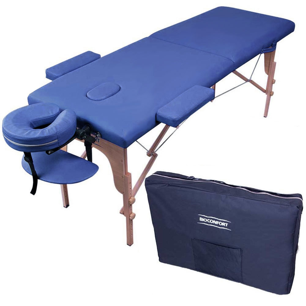 Cama de Masaje Nanofort Mkz-camamasapeque2523-1azu Plegable/ Recta/ Portátil color Azul