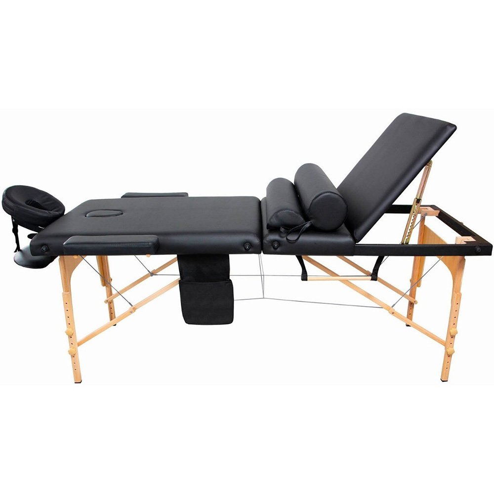 Cama de Masaje Nanofort Mkz-camamasaad3523 con Accesorios/ Plegable/ Reclinable/ Portátil color Negro