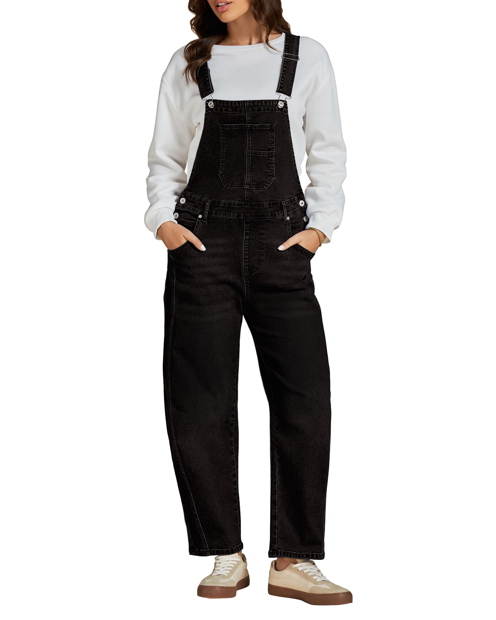 Foto 2 pulgar | Mono General Luvamia Cute Denim Para Mujer Negro Xxl - Venta Internacional.