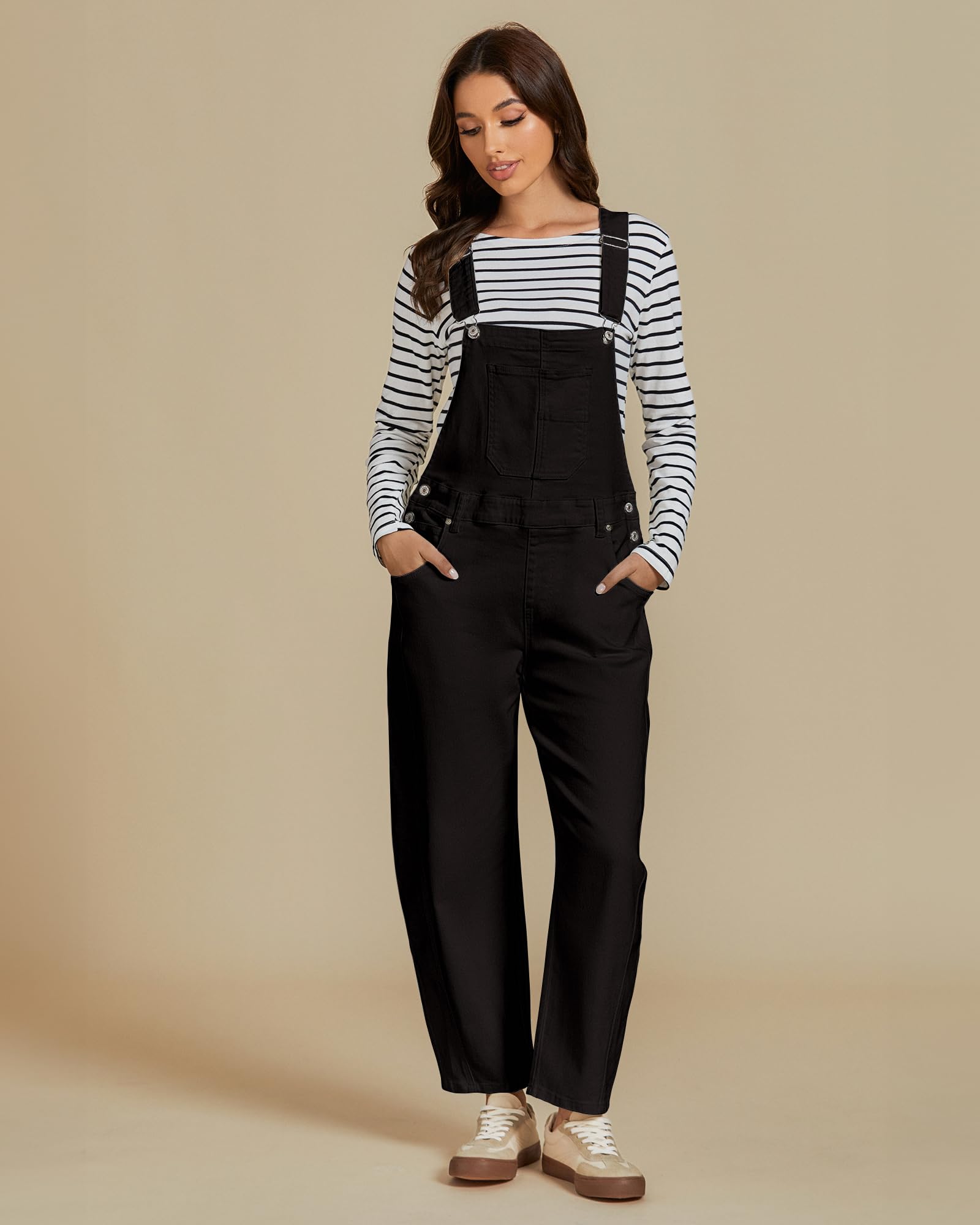 Foto 5 pulgar | Mono General Luvamia Cute Denim Para Mujer Negro Xxl - Venta Internacional.