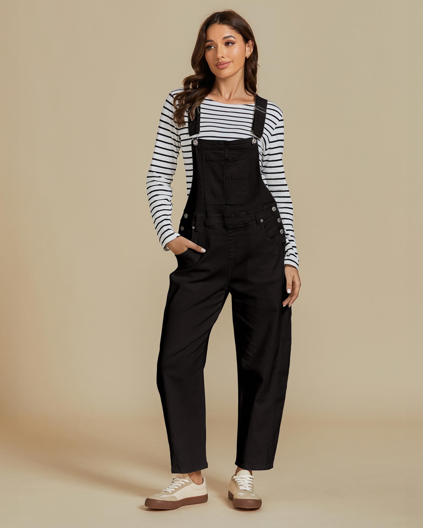 Foto 7 pulgar | Mono General Luvamia Cute Denim Para Mujer Negro Xxl - Venta Internacional.