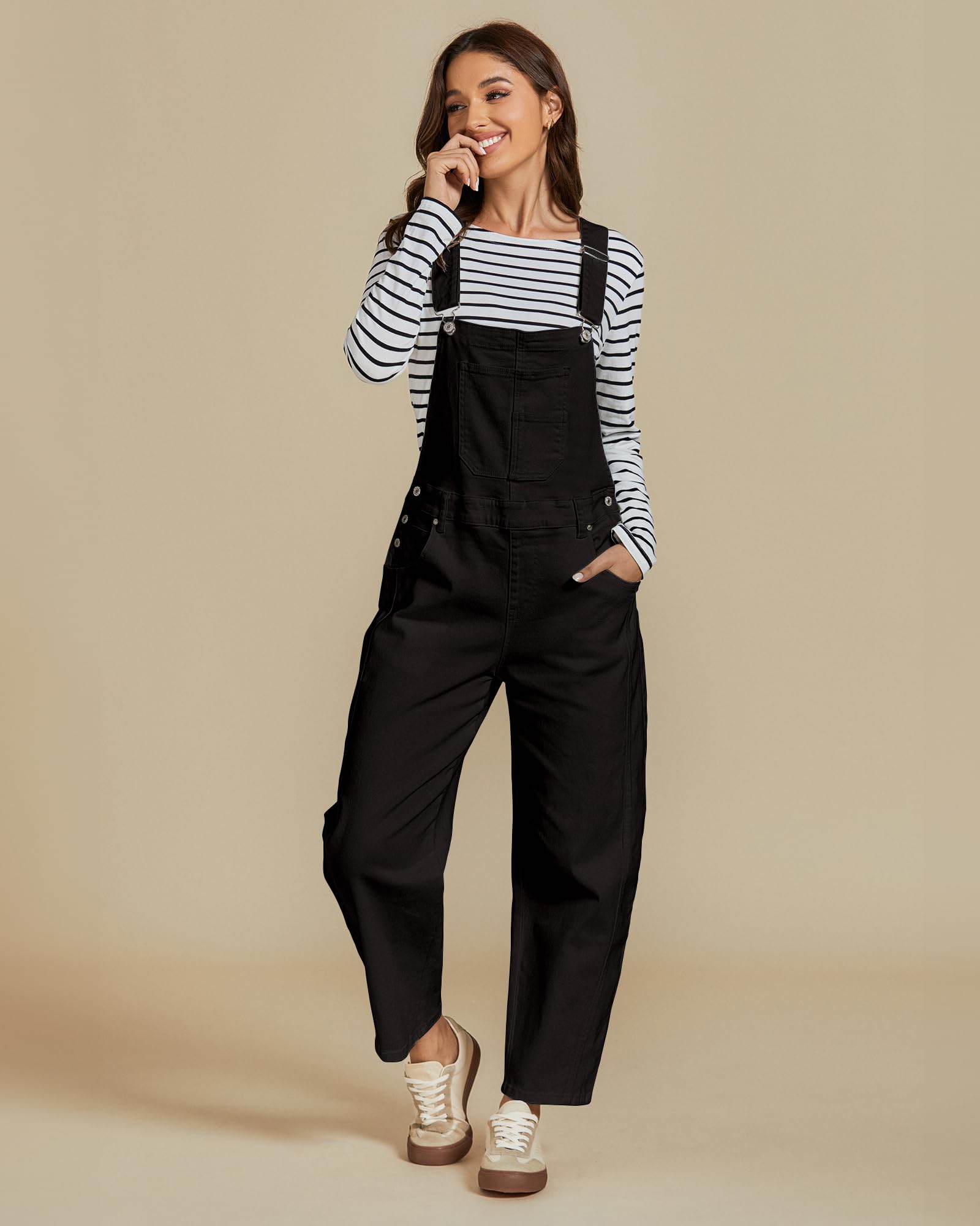 Foto 7 | Mono General Luvamia Cute Denim Para Mujer Negro Xxl - Venta Internacional.