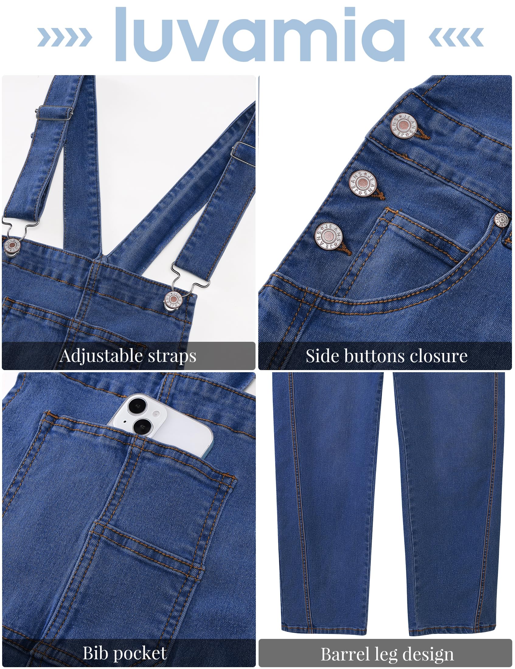 Foto 6 pulgar | En General, Luvamia, Casual, Elástico, Azul Para Mujer, Talla L - Venta Internacional.