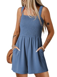 Foto 1 | Mono Dokotoo Azul Oscuro Holgado De Pierna Ancha Sin Mangas Para Mujer - Venta Internacional.