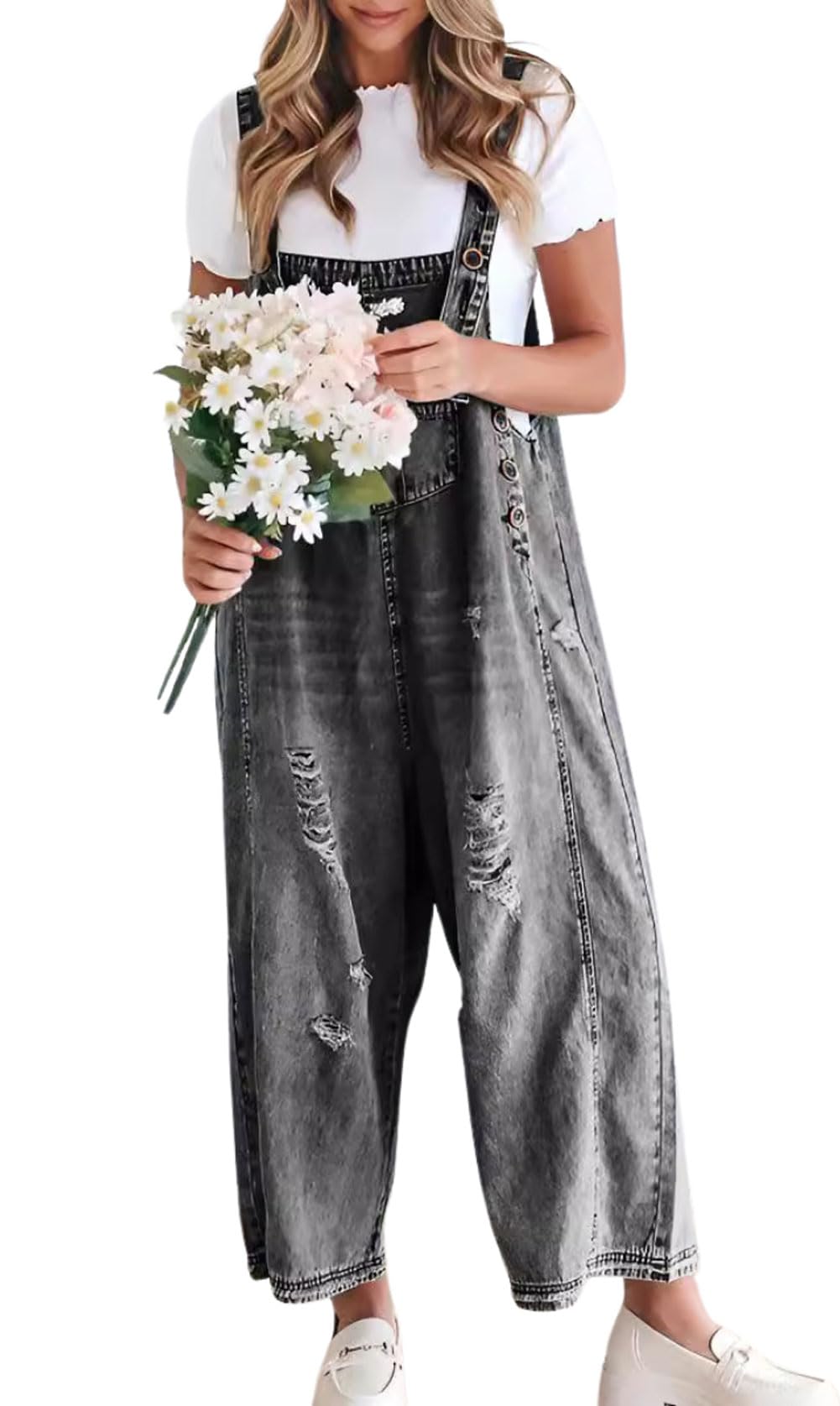 Foto 2 pulgar | Jumper Chouyatou de Mezclilla Gris para Mujer - Venta Internacional