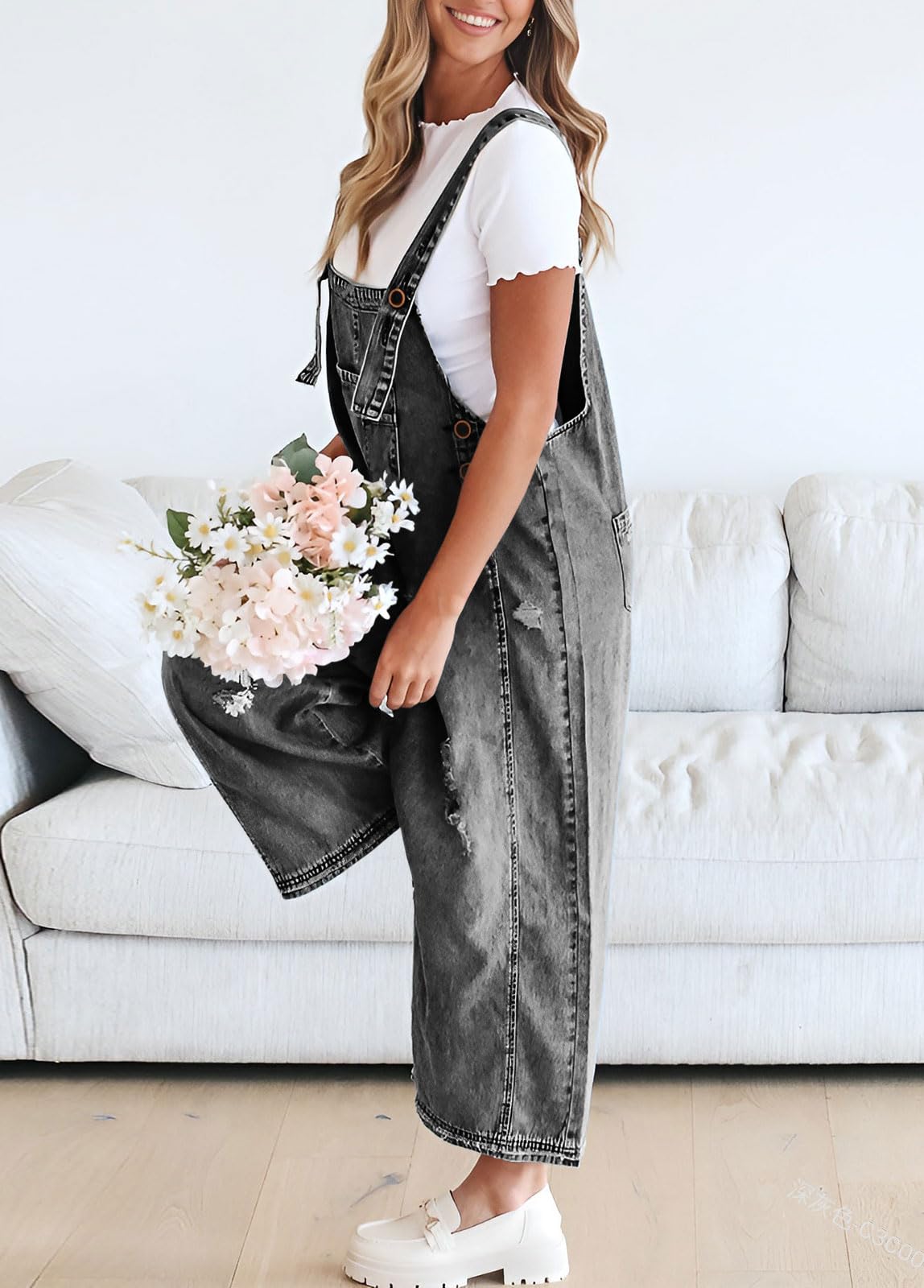 Foto 2 | Jumper Chouyatou de Mezclilla Gris para Mujer - Venta Internacional