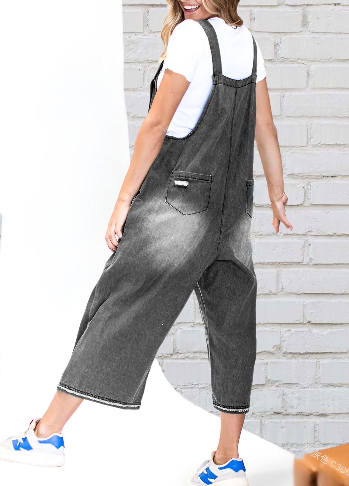 Foto 4 pulgar | Jumper Chouyatou de Mezclilla Gris para Mujer - Venta Internacional