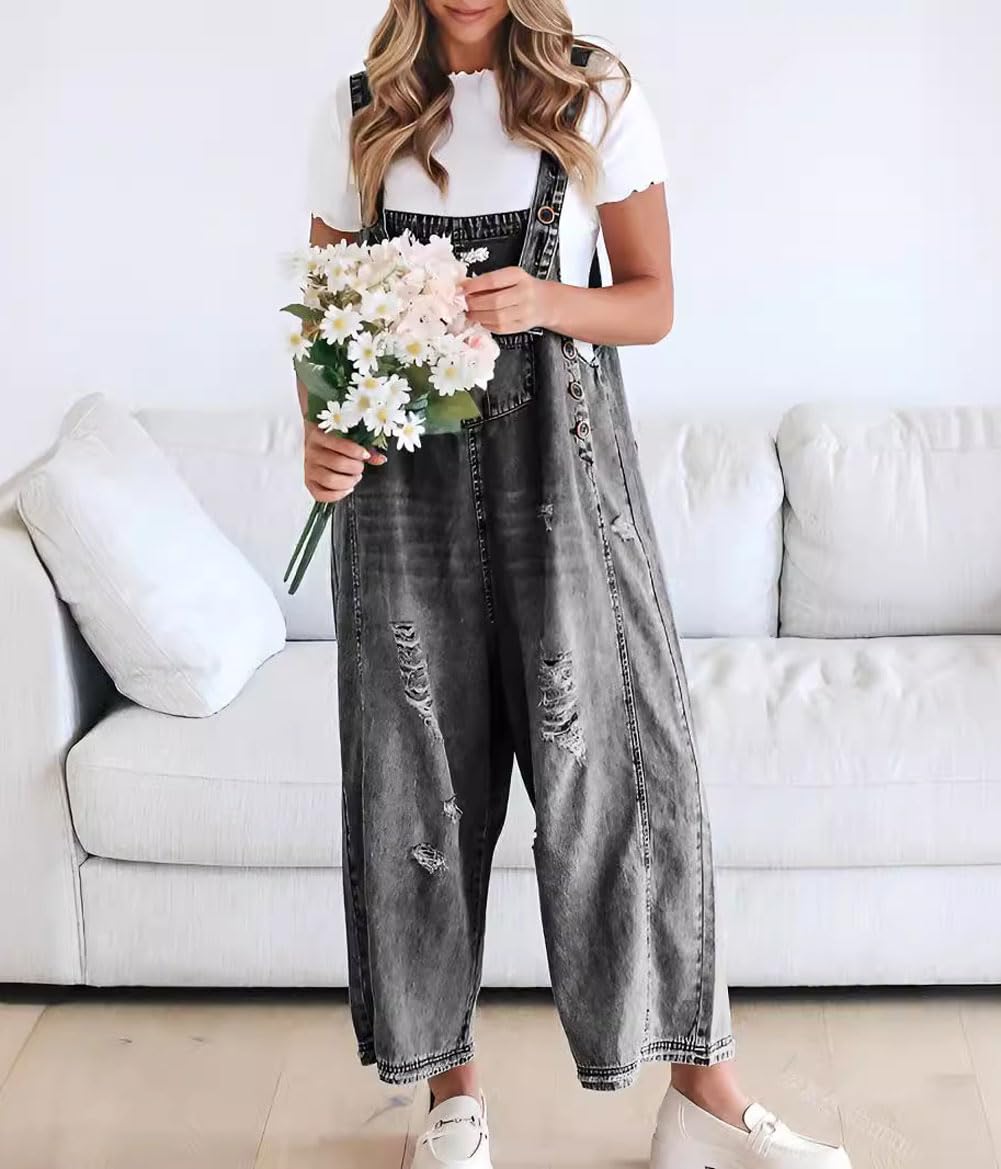 Foto 5 pulgar | Jumper Chouyatou de Mezclilla Gris para Mujer - Venta Internacional