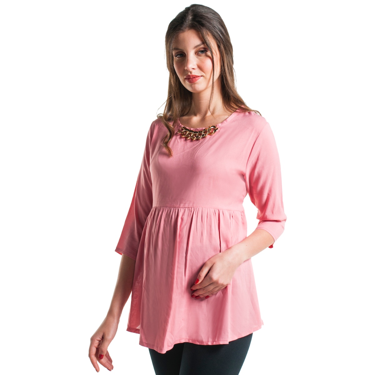 Foto 1 | Blusa Moderna Maternidad con Collar color Dorado