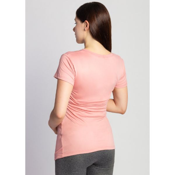 Foto 5 | Mae Baby Blusas De Maternidad Y Lactancia Mujer Playeras De Manga Corta Ropa Moda Suave Embarazada Camisetas (ros