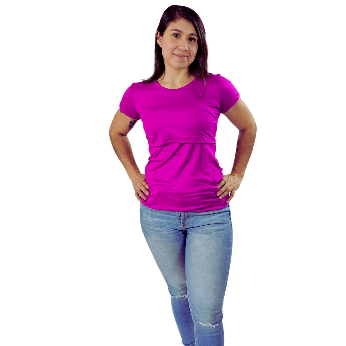 Foto 7 pulgar | Mae Baby Blusas De Maternidad Y Lactancia Mujer Playeras De Manga Corta Ropa Moda Suave Embarazada Camisetas (mul