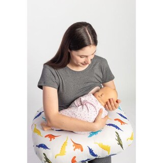 Foto 8 | Mae Baby Blusas De Maternidad Y Lactancia Mujer Playeras De Manga Corta Ropa Suave Embarazada Camisetas (gris Oxford
