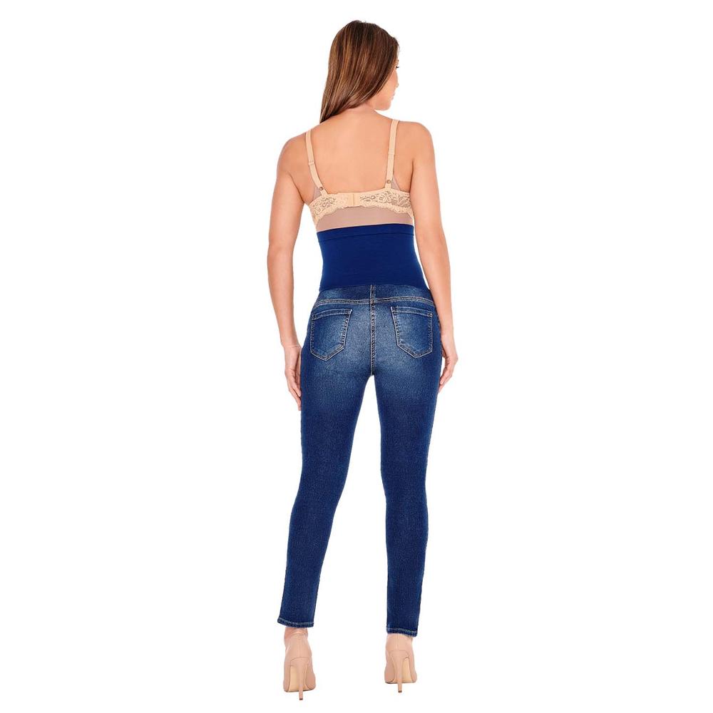 Foto 5 pulgar | Jeans de Maternidad Ilusión Azul