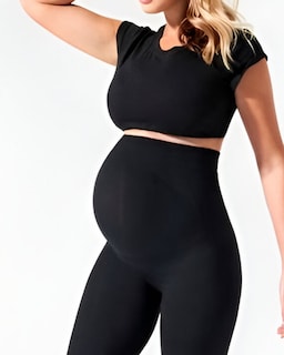 Foto 2 | Pack 3 Leggins de Maternidad Loving Moments Negros