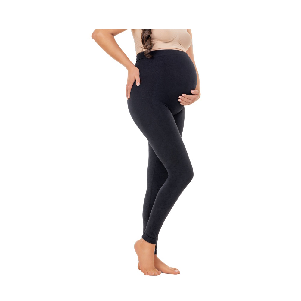 Foto 3 pulgar | Leggings Materno Hilado D/cobre Negro Medivaric