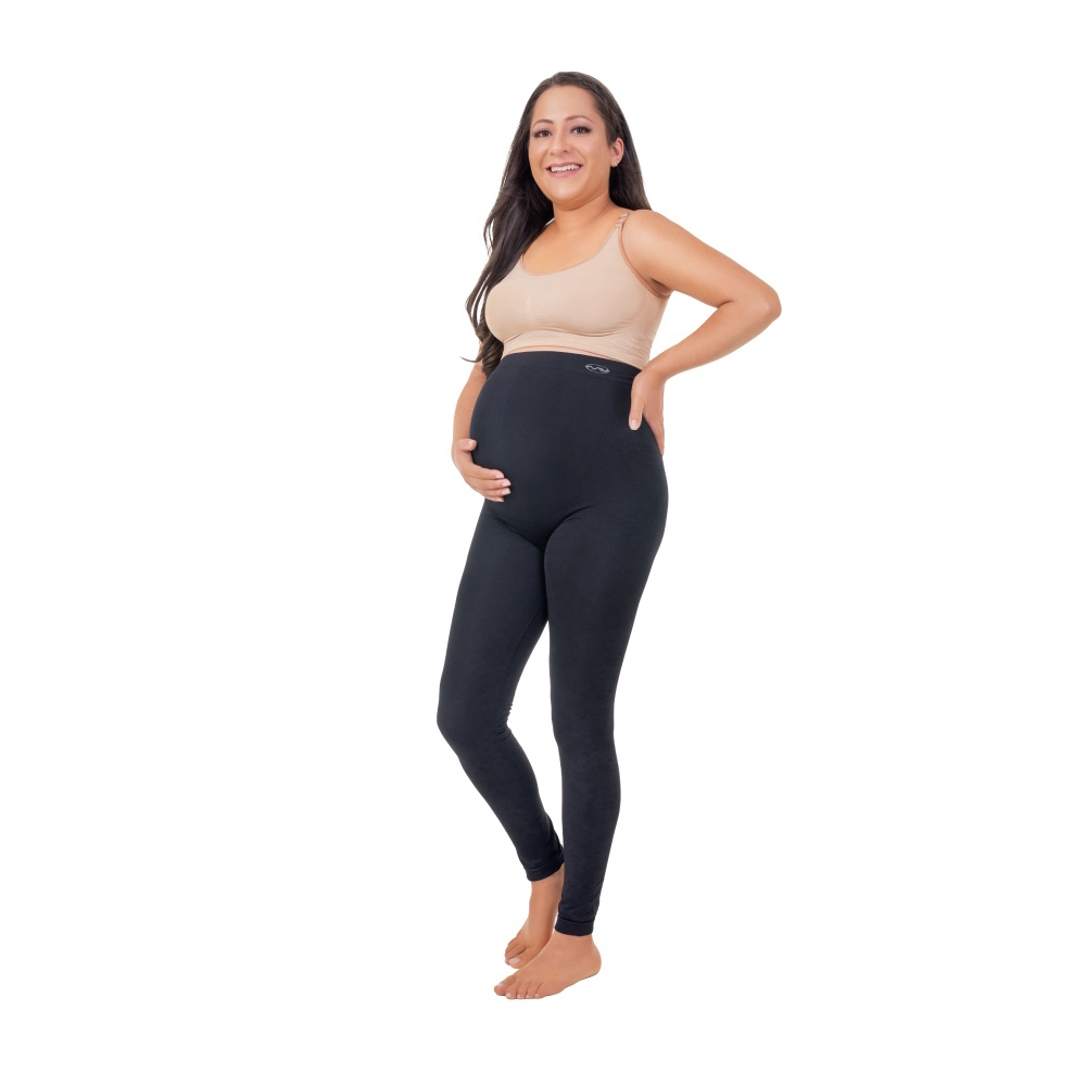 Foto 4 pulgar | Leggings Materno Hilado D/cobre Negro Medivaric