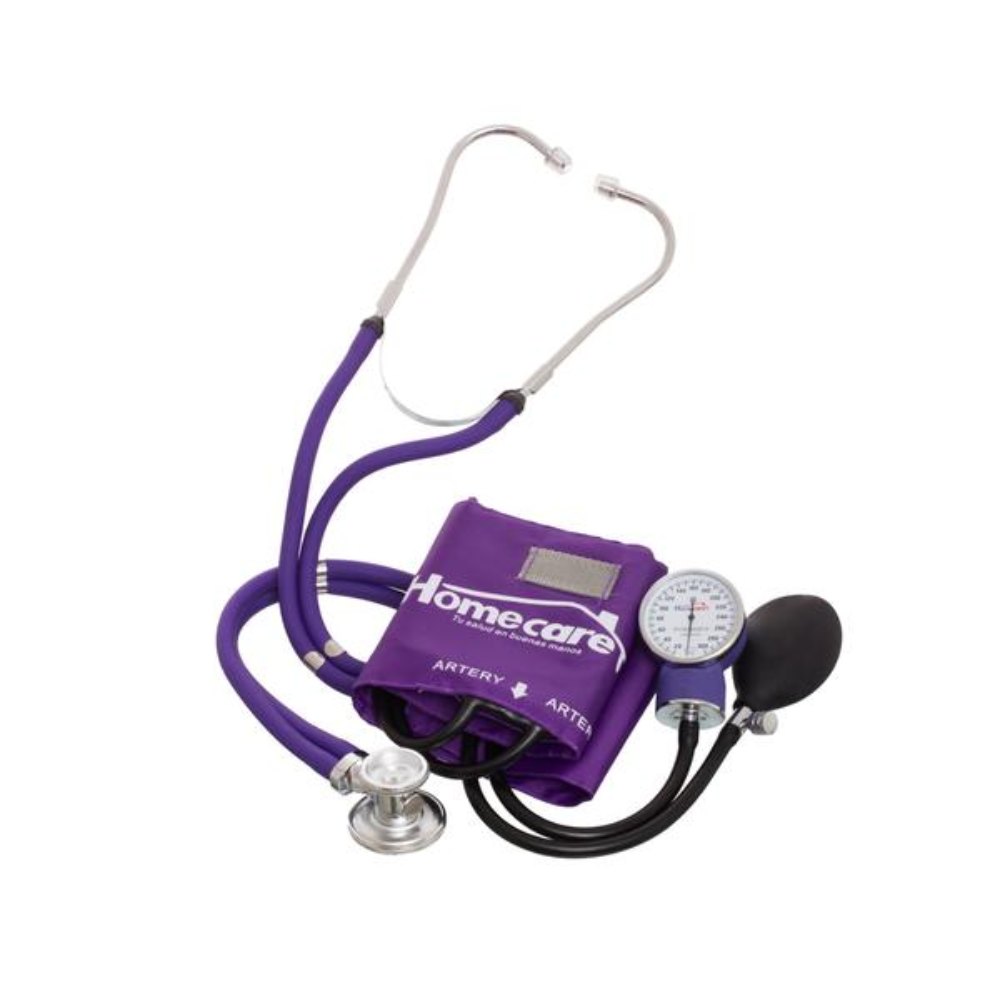 Kit Baumanómetro con Estetoscopio Rappaport Homecare 2400 color Morado