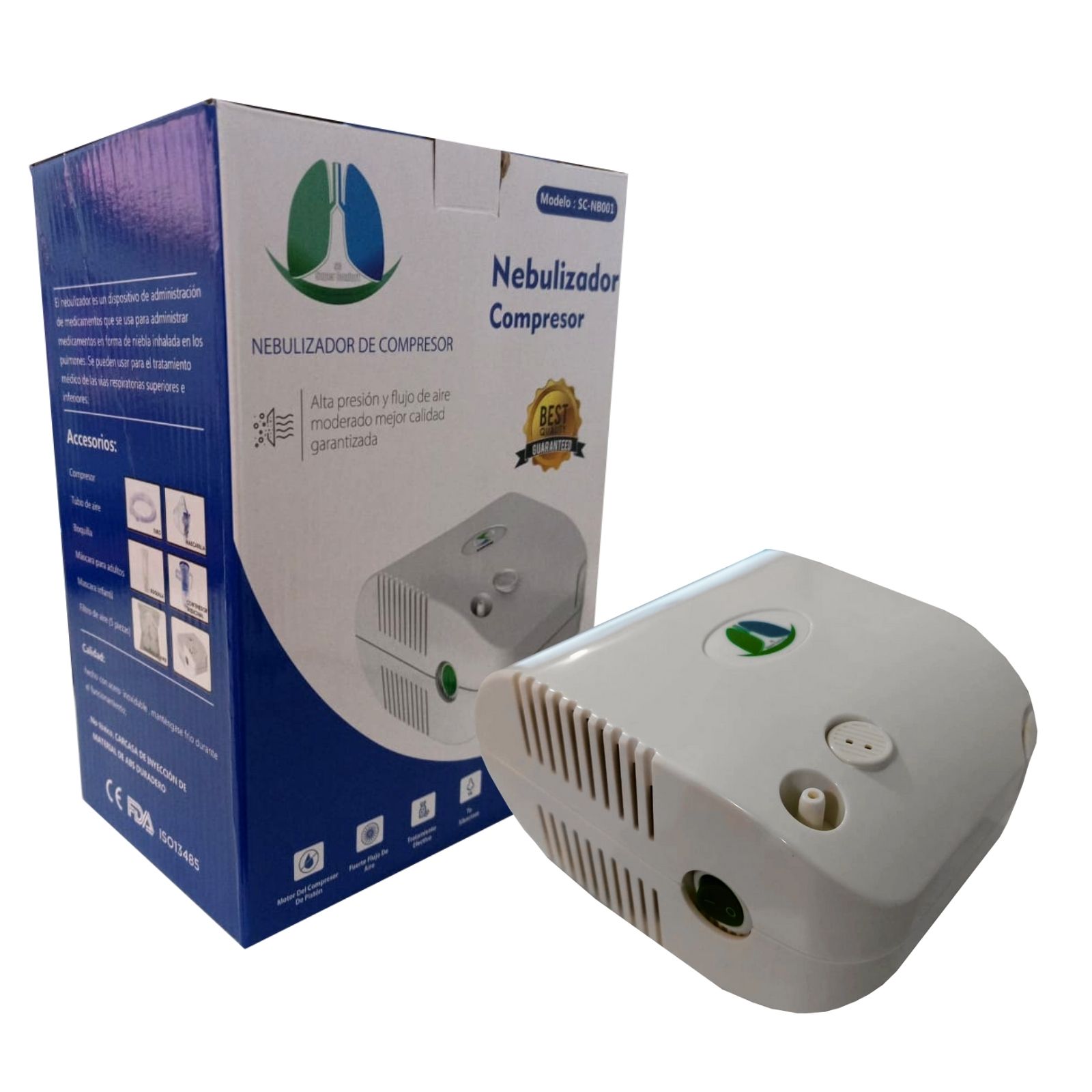 Nebulizador de Compresor SC Super Confort SC-NB001 color Blanco Silencioso Adulto/Infantil