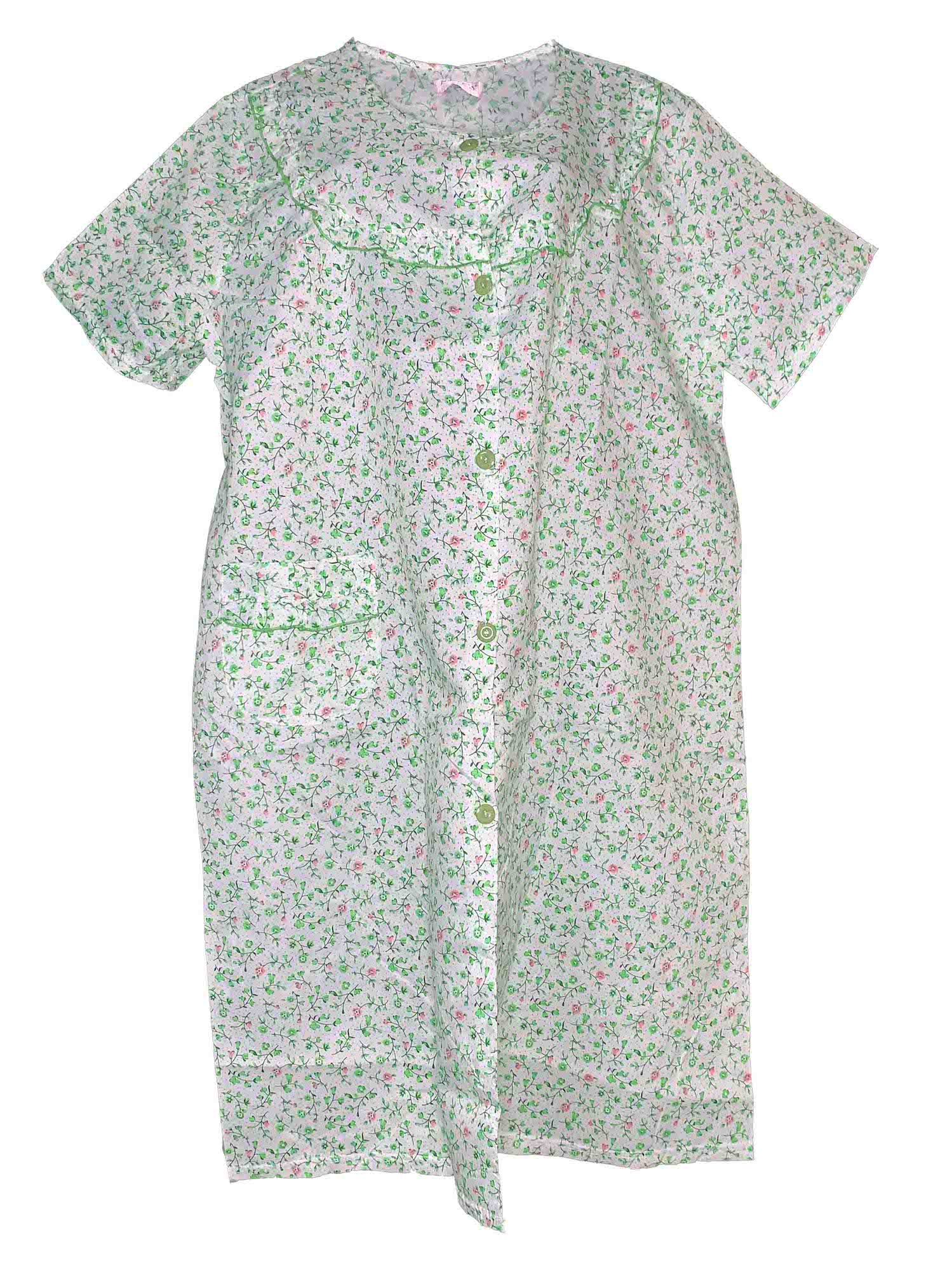 Foto 1 | Bata para Dormir Tatys Fashion color Verde Suave y Cómoda