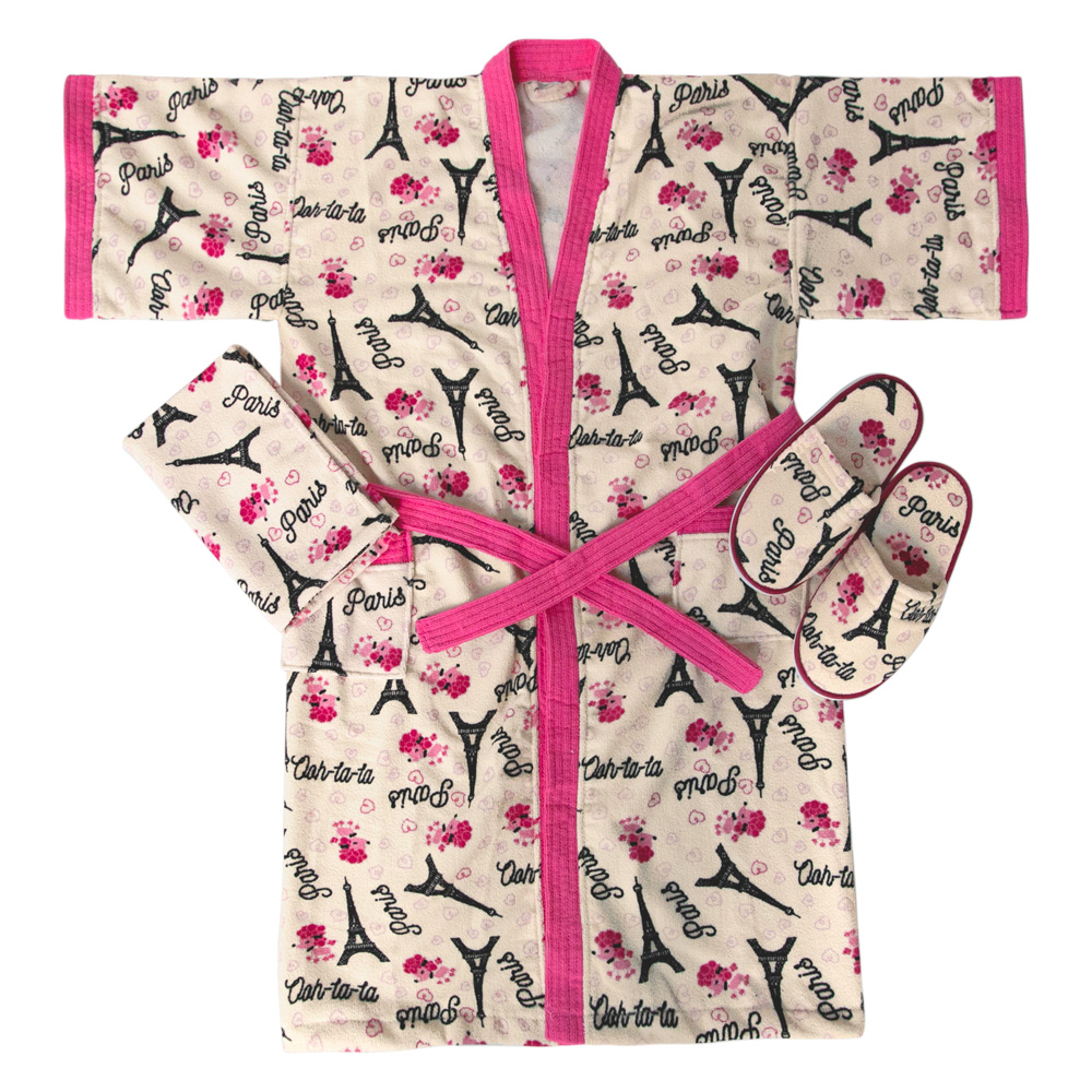 Foto 2 pulgar | Bata Elefantito Hogar Superabsorbente París Rosa + Accesorios para Mujer