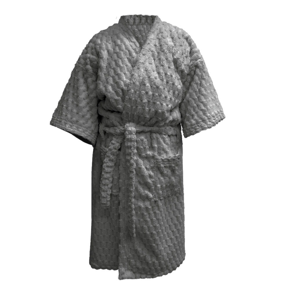 Foto 2 pulgar | Bata De Baño Unisex Elefantito Hogar Color Gris Tipo Waffle Suave Superabsorbente