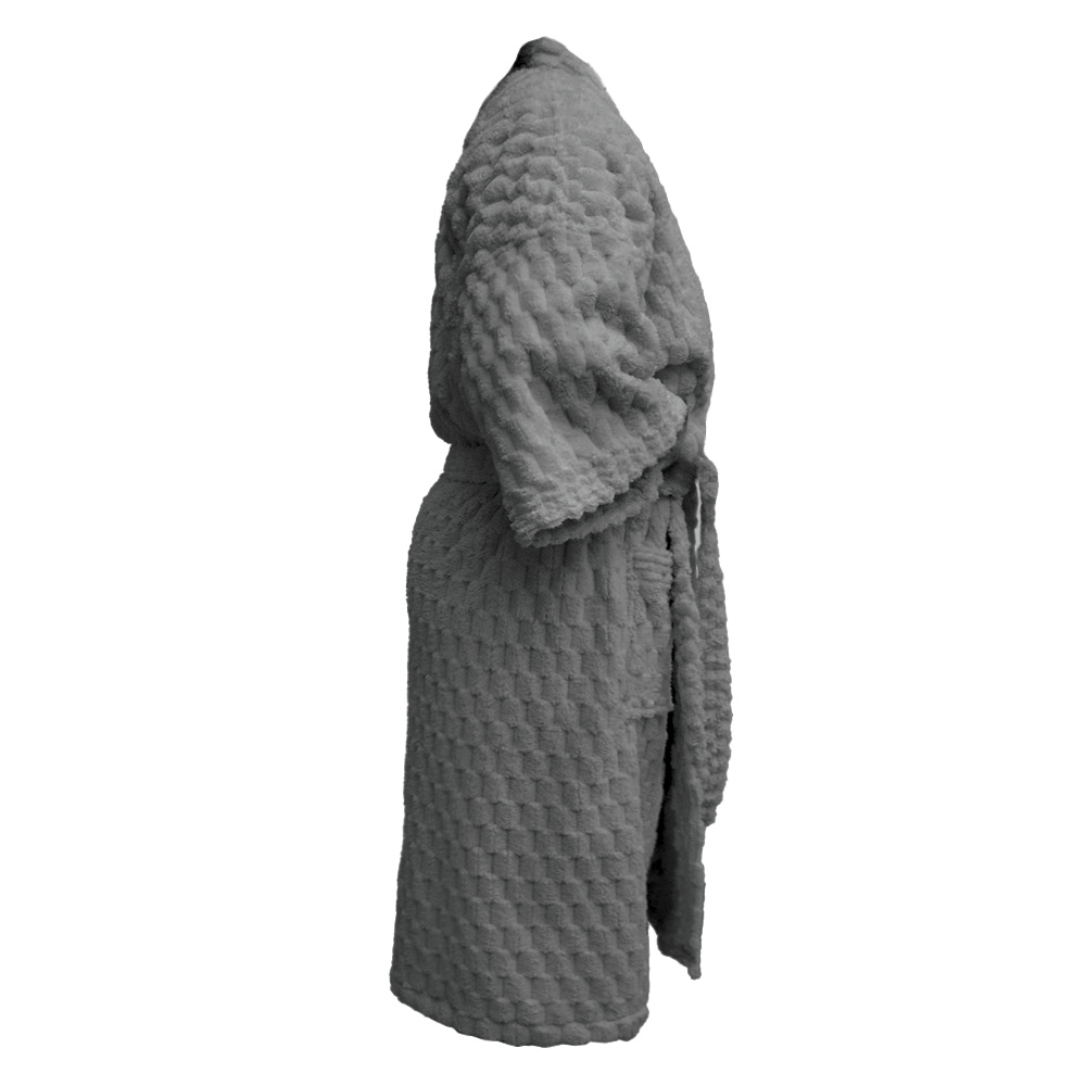 Foto 4 pulgar | Bata De Baño Unisex Elefantito Hogar Color Gris Tipo Waffle Suave Superabsorbente