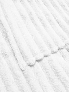 Foto 5 | Bata De Baño Elefantito Hogar Blanca Con Rayas En Relieve Microfibra Absorbente Cinturón Ajustable Manga 3/4 U