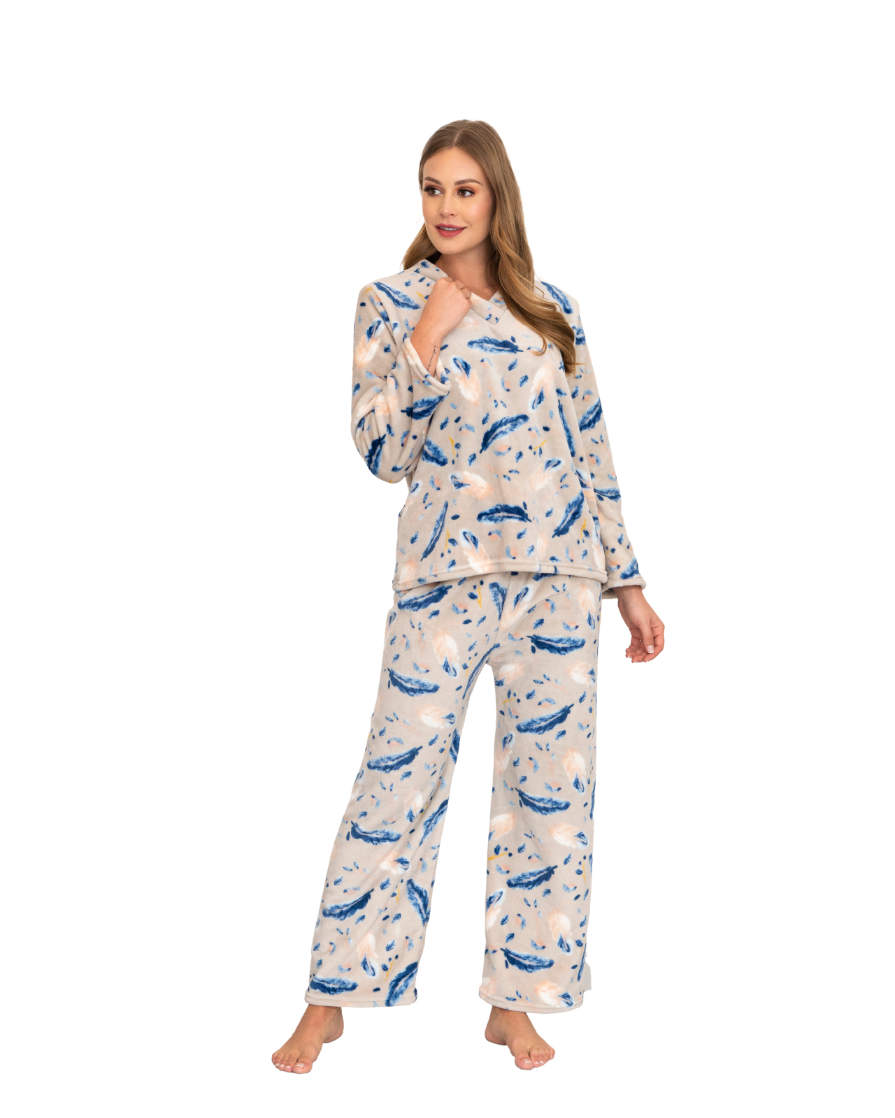 Foto 2 pulgar | Pijama Supersoft Tesso Home color Beige Montreal