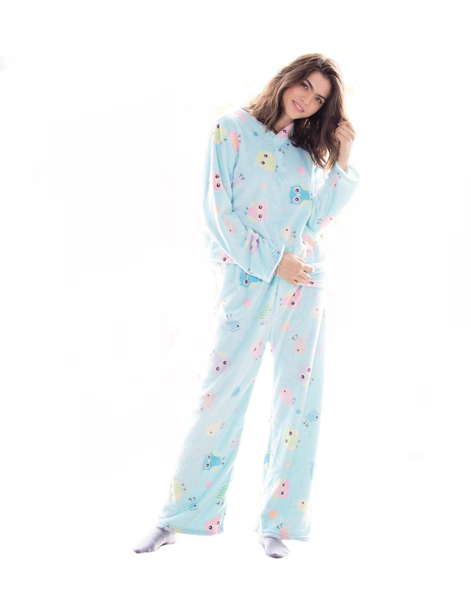 Foto 2 pulgar | Conjunto de Pijama Tesso Home color Azul para Mujer